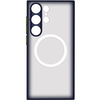 Capa MagSafe Avizar para Samsung Galaxy S23 Ultra Híbrida Bordas Elevadas Contorno Azul - 1