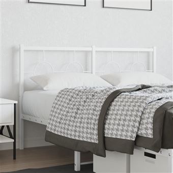 Cabeceira de cama vidaXL | 135 cm | metal branco - 1