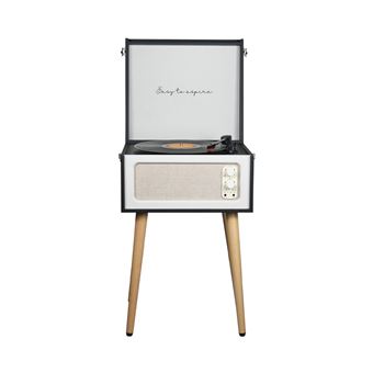 Gira-Discos Bluetooth Detroit PRIXTON Reproductor de Vinil - Preto - 1