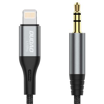 Cabo Lightning DUDAO audio cable Lightning - mini jack 3.5mm 1m gray L11PRO - Kabel - Audio/Multimedia | Cinzento - 1