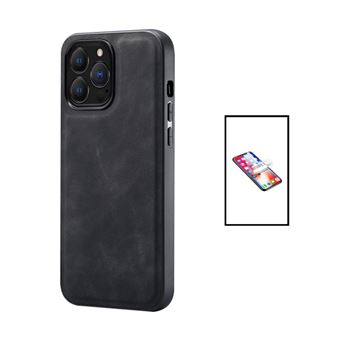 Kit Phonecare Capa MagneticLeather + Película de Hydrogel para Apple iPhone 14 Pro Max - Preta - 1