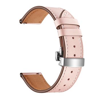 Bracelete de Couro HSMY com fecho de Metal para Samsung Galaxy Watch3 45 mm/ Watch 46 mm/ Gear S3 - Rosa - 1