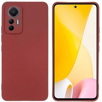 Capa e TPU fosco, anti-impressão digital, anti-riscos Magunivers para Xiaomi 12 Lite 5G - vinho tinto - 1