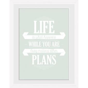 Poster Emoldurado Life Plans White 40 x 30 cm - 1