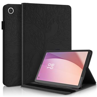 Capa Flip FOXDOCK para Lenovo Tab M8 (4th Gen) | Textura em Relevo | Compartimento para Cartão | Preto - 1