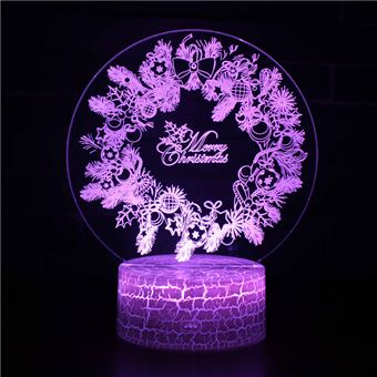 Lâmpada 3D HSMY | Infantil | Multicolorido com Controlo Remoto | Natal | 651 - 1