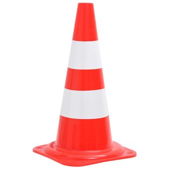 Cones de sinalização refletores vidaXL | 4 Peças | 50 cm | vermelho e branco - 1