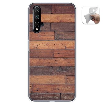 Capa Tumundosmartphone de Gel TPU para Huawei Nova 5T / Honor 20 Design de madeira 03 desenhos - 1