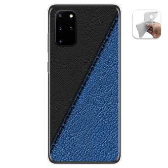 Capa Tumundosmartphone TPU Gel para Samsung Galaxy S20+ Plus design Couro 02 Desenhos - 1