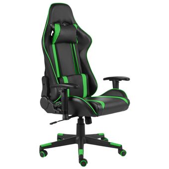 Cadeira de gaming giratória vidaXL | PVC verde - 1