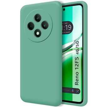 Capa de Silicone líquido TUMUNDOSMARTPHONE ultramacio para Oppo Reno 12FS 4G / 12 FS 5G verde - 1