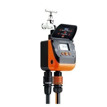 Temporizador de Rega Claber Aquadue Duplo Evolution Automático | 12 bar - Preto, Laranja - 1