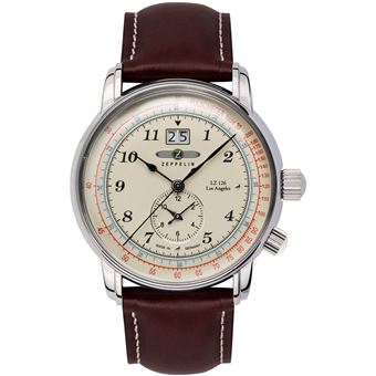 Relógio Homem ZEPPELIN LOS ANGELES DUAL TIME 8644-5 - Castanho - 1
