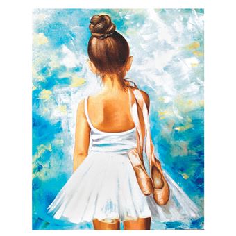 Quadro de Pintar ProTsvetnoy por Números Pequena Bailarina | Tela 40 x 50 cm - 1