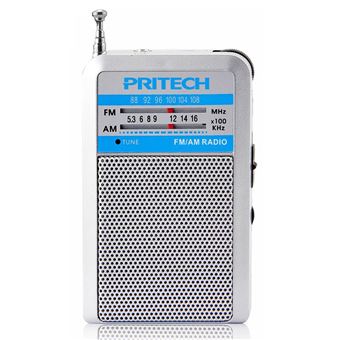 Rádio AM / FM 2 Band Pritech Pbp-244 - Cinzento - 1