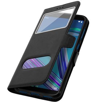Capa Flip Avizar para Asus Zenfone Max M1 ZB555KL com Janela Dupla Preto - 1