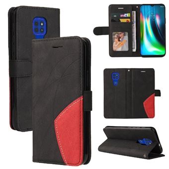 Capa Flip FLOODKING para Samsung Galaxy Motorola MOTO G9 Play | Couro | Porta-Cartões | Preto - 1