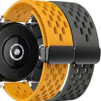 Pack Antiimpacto 2x Bracelete SnapFlow para Garmin Forerunner 265 | Amarelo e Cinzento - 1