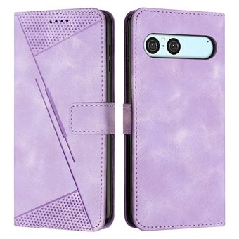 Capa FOXDOCK para Sony Xperia 10 VII | Pele | Flip | 3 Compartimentos para Cartões | Roxo - 1