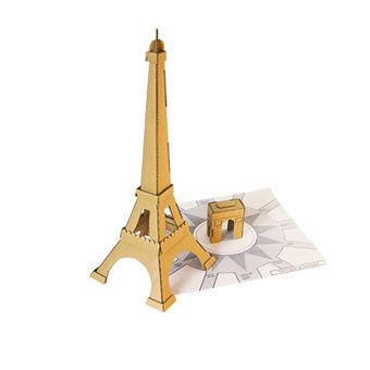 Modelo Mazette Torre Eiffel + Arco do Triunfo + Cola | Cartão Reciclado | 23x 23x 61 cm - 1