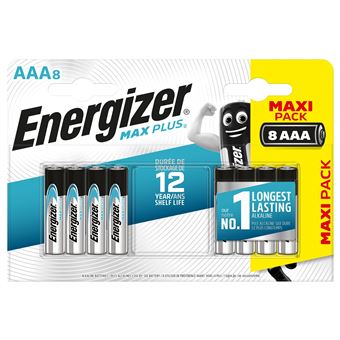 Pack Energizer Alkaline MAX PLUS com 8 Pilhas AAA Alcalinas - 1