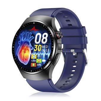 Smartwatch DAM TK25| ECG | glicose no sangue | ácido úrico e lipídios | IMC gordura Corporal | temperatura | O2 e tensão | 5,4x1,2x4,7 cm - Azul Escuro - 1