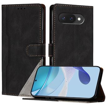 Capa FOXDOCK para Google Pixel 9a | Fecho Magnético | Pele TPU Macia | 3 Compartimentos para Cartões | Função de Suporte | Preto - 1