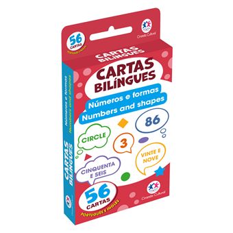 Flash Cards Cartas Bilíngues - Números E Formas - Numbers And Shapes - 1