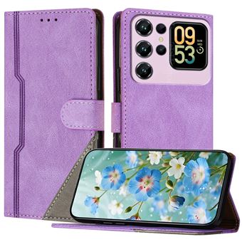 Capa FOXDOCK para Oukitel C62 | Fecho Magnético | Pele TPU Macia | 3 Compartimentos para Cartões | Função de Suporte | Roxo - 1