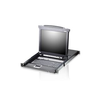 Consola Rack ATEN Switch KVM LCD de Carril Individual VGA PS/2-USB de 8 portas | Preto - 1