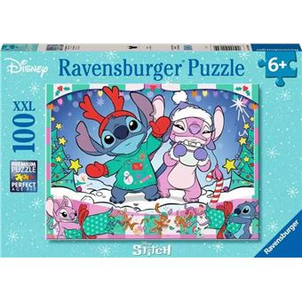 Puzzle Ravensburger Disney Desenhos Animados Stitch Christmas | 100 Peças - 1
