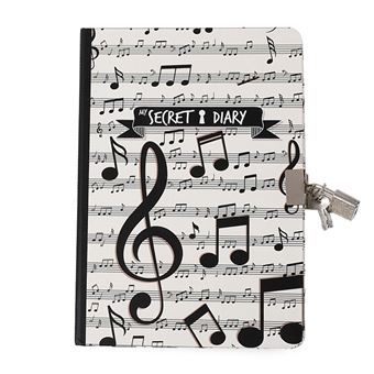 Diário I Total Xl1821A com Cadeado | Music Pontilhado - 1