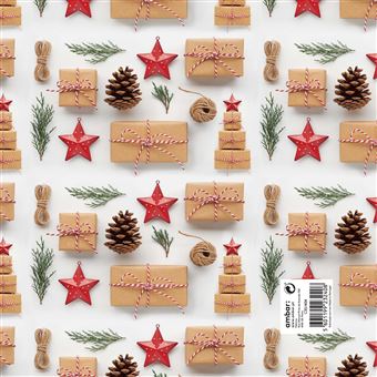 Resma de Papel Natal Ambar Christmas Ornaments C30/404 | 25 Folhas - 1
