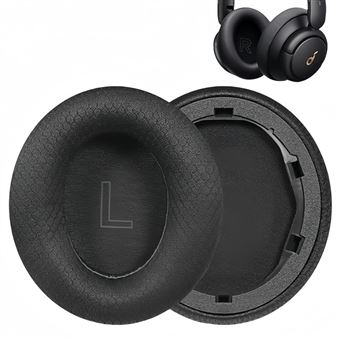 Almofadas para Auscultadores V-REEL para Soundcore Q30 | Preto | Tecido de Malha - 1