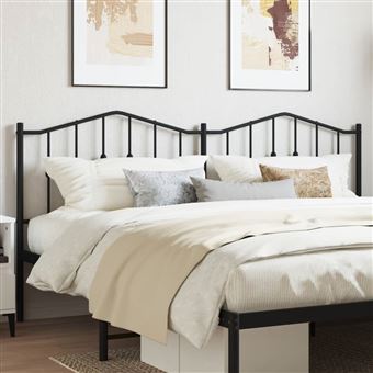 Cabeceira de Cama vidaXL | 193 cm | metal preto - 1