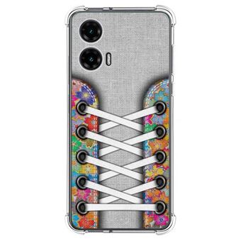 Capa TUMUNDOSMARTPHONE de silicone à prova de choque para Motorola Moto G35 5G Sneakers Design 04 Desenhos - 1