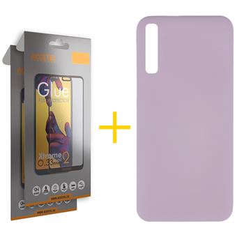 Conjunto Accetel 2 x Película de Vidro Full + Capa para Samsung Galaxy A50s | Silicone Líquido - Roxo - 1