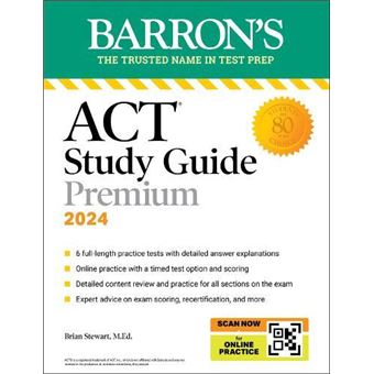 Act Study Guide Premium Prep 2024 6 Practice Tests  Comprehensive Review  Online Practice - 1