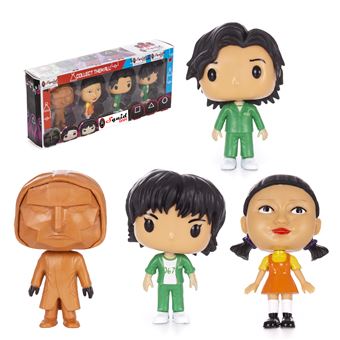Figuras Squid Pop DAM | 11 cm | 4 Figuras | Jogadores, Líder Dourado e Boneca - 1