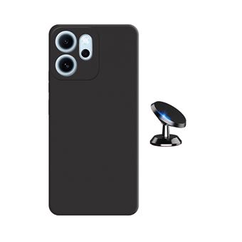 Kit Suporte Magnético + Capa Silicone Líquido PHONECARE para Oppo Reno14 F 5G | Preto - 1