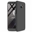 Capa Li-RK Bolsa 360º com Encaixe Superior e Inferior + Película de Vidro Temperado para Samsung Galaxy J6 Plus 2018 - Preto