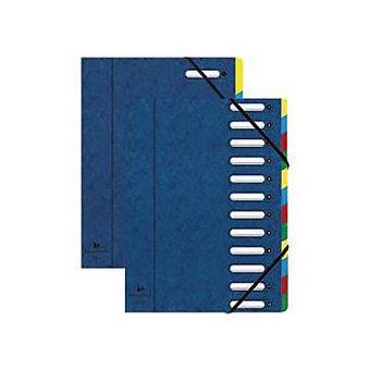 Pasta Classificadora Com Fole A4 Azul Cartolina 6 Posiciones - 1