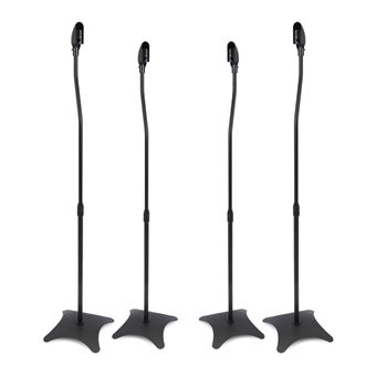 Conjunto de 4 Suportes para Alto-Falantes Preto - 1