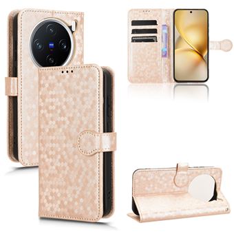 Capa FOXDOCK para VIVO X200 5G | Fecho Magnético | TPU Macio | Compartimentos para Cartões | Dourado - 1