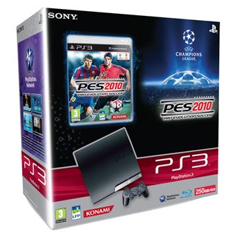 Consola de Jogos Sony PlayStation 3 250GB + Pro Evolution Soccer 2010 | Preto - 1