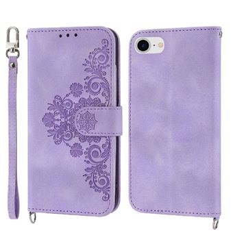 Capa ZURSANA para iPhone 6 | Pele com Fecho de Encaixe para Colar + Cordão em Pele | Roxo - 1