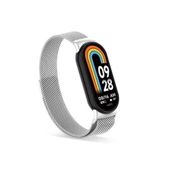 Bracelete Milanese Gift4Me com Fecho Magnético para Xiaomi Mi Band 8 - Cinza - 1