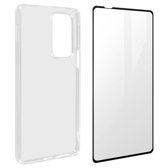 Capa Avizar para Motorola Edge 20 Pro Silicone Flexível Película de Vidro Temperado - Preto - 1