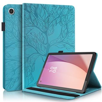 Capa Flip FOXDOCK para Lenovo Tab M8 (4th Gen) | Textura em Relevo | Compartimento para Cartão | Azul - 1