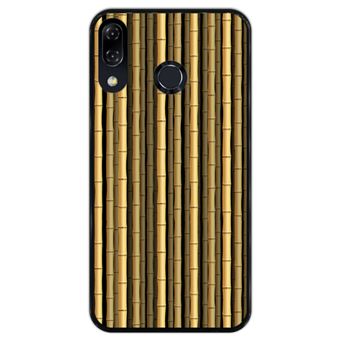 Capa Hapdey para Asus Zenfone 5 ZE620KL - 5Z ZS620KL 2018 Design Canas de Bambu em Silicone Flexível e TPU Preto - 1